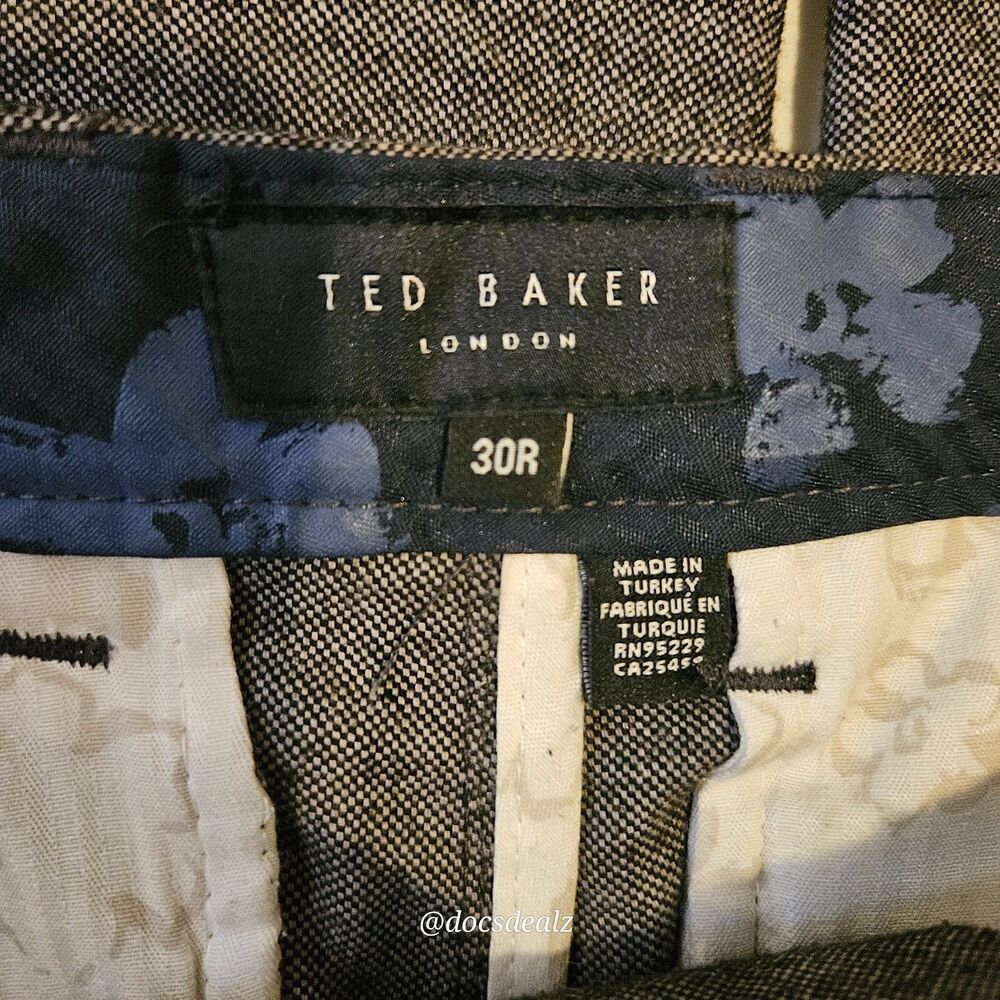 Ted Baker Pants Dark Gray Men's 30R - Picture 4 of 5